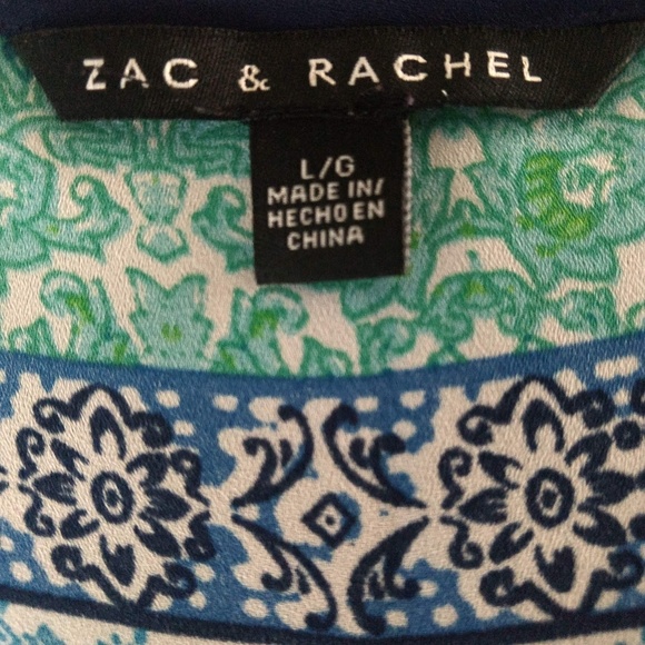Zac & Rachel Cap Sleeve Top Large - Picture 3 of 8